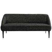 SITZBANK 237/85/72 cm Chenille Grau, Schwarz Metall  - Schwarz/Grau, KONVENTIONELL, Textil/Metall (237/85/72cm) - Moderano