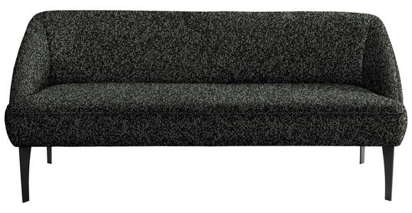 SITZBANK in Textil Grau, Schwarz  - Schwarz/Grau, KONVENTIONELL, Textil/Metall (217/85/72cm) - Moderano