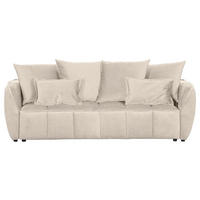 SCHLAFSOFA Flachgewebe Beige  - Beige/Schwarz, KONVENTIONELL, Kunststoff/Textil (250/70/118cm) - Carryhome