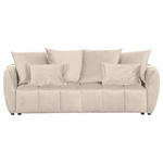 SCHLAFSOFA Flachgewebe Beige  - Beige/Schwarz, KONVENTIONELL, Kunststoff/Textil (250/70/118cm) - Carryhome