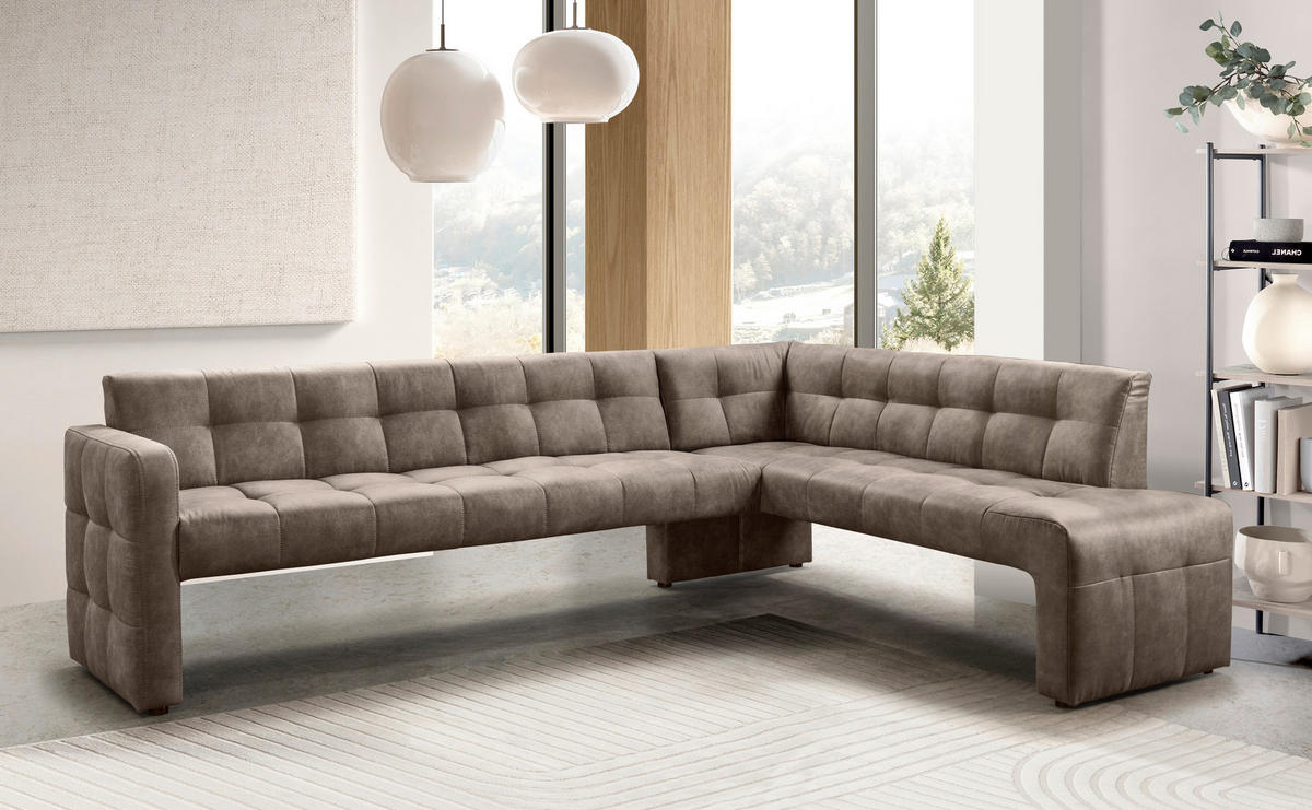ECKBANK 265/197 cm  in Taupe  - Taupe/Schwarz, MODERN, Holz/Holzwerkstoff (265/197cm) - Livetastic