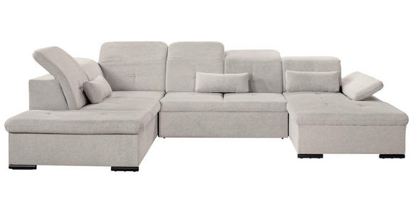 WOHNLANDSCHAFT  in Chenille Beige  - Beige/Grau, KONVENTIONELL, Kunststoff/Textil (188/340/240cm) - Carryhome