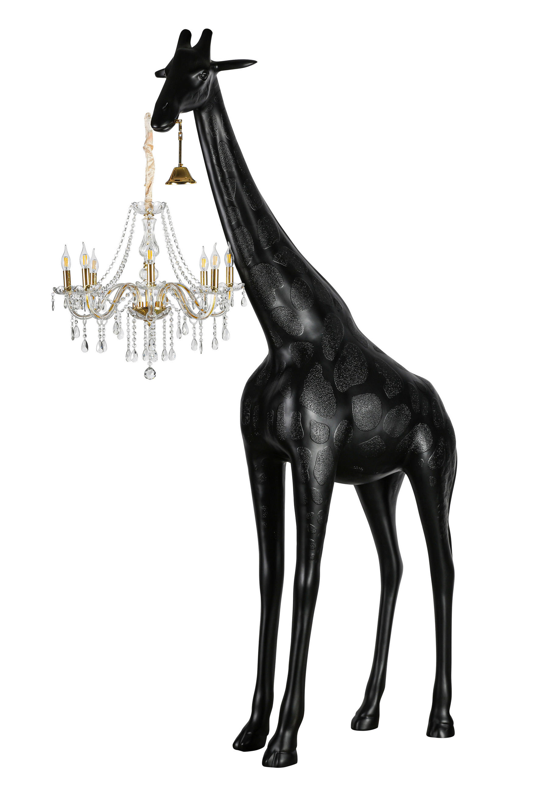 STOJACÍ LAMPA, 186/75/260 cm - černá/průhledné, Design, kov/plast (186/75/260cm) - Glandor