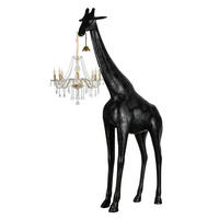 STOJACÍ LAMPA, 186/75/260 cm - černá/průhledné, Design, kov/plast (186/75/260cm) - Glandor