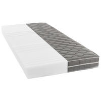 VISCOMATRATZE 90/200 cm Höhe ca. 16 cm 7 -Zonen - Hellgrau, Basics, Textil (90/200cm) - P & B