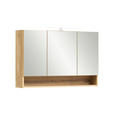 SPIEGELSCHRANK 100/64/20 cm  - Chromfarben/Eiche Wotan, Natur, Glas/Holzwerkstoff (100/64/20cm) - Xora