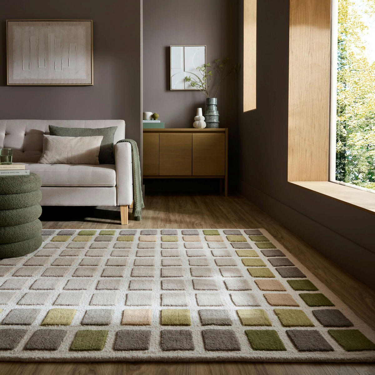 WOLLTEPPICH 160/230 cm Renga Grün rechteckig  - Grün, Basics, Textil (160/230cm) - Flair Rugs
