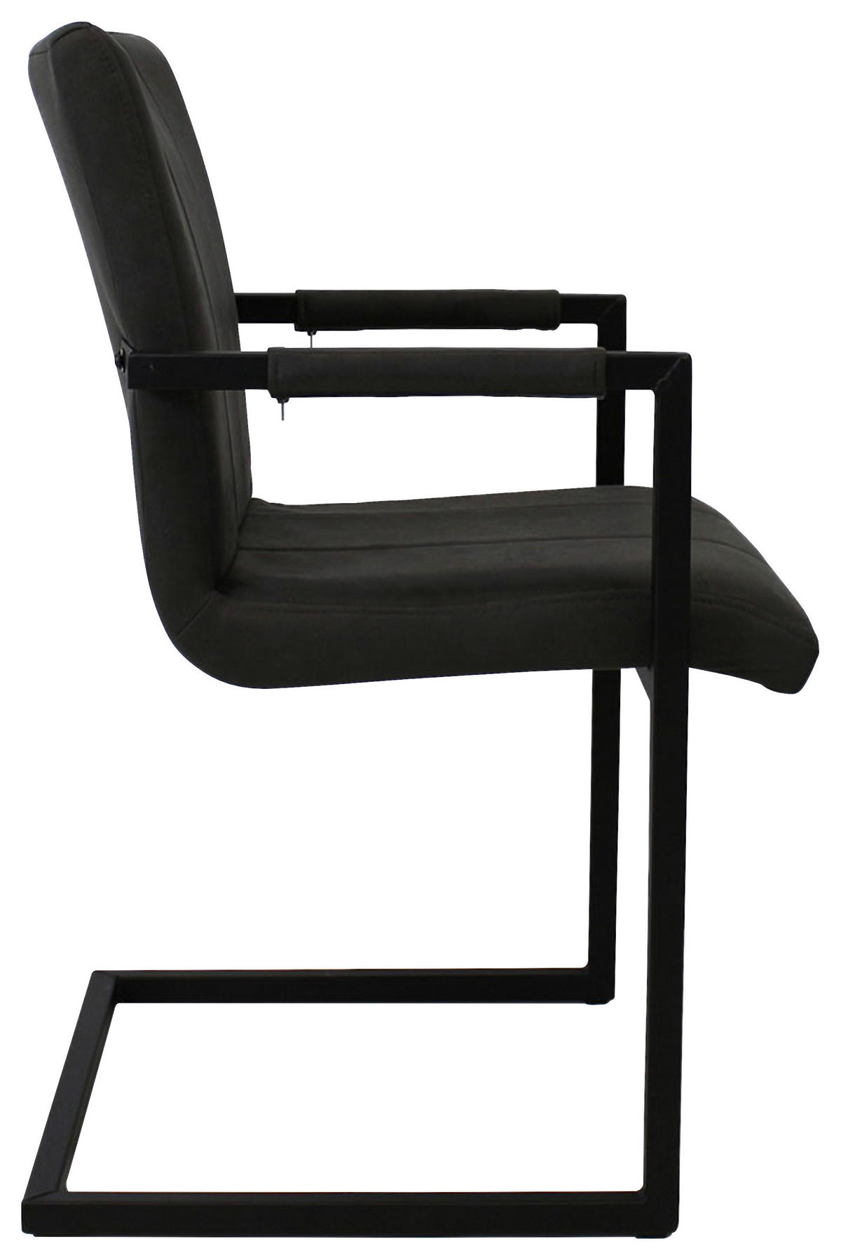 SADA STOLIČIEK S PODRÚČKAMI 2 kus - čierna/antracitová, Konventionell, kov/textil (54/85/61cm) - MID.YOU