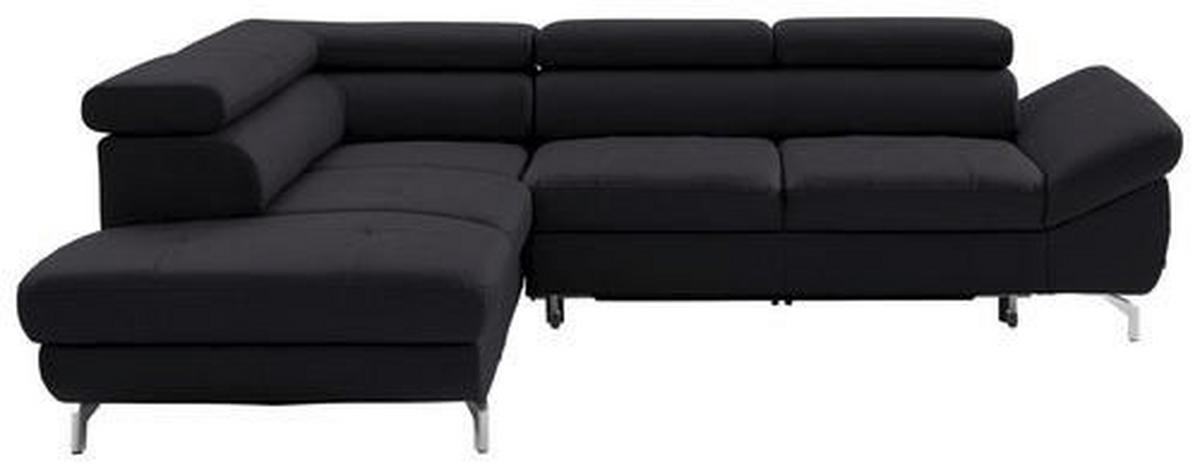 ECKSOFA in Echtleder Dunkelbraun  220/270 cm  - Dunkelbraun/Silberfarben, Design, Leder/Metall (220/270cm) - Novel