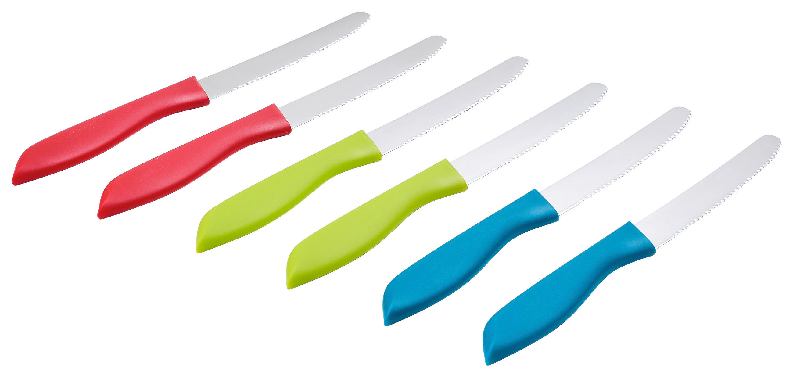 MESSERSET Bunt 6-teilig  - Blau/Rot, Basics, Kunststoff/Metall - WMF