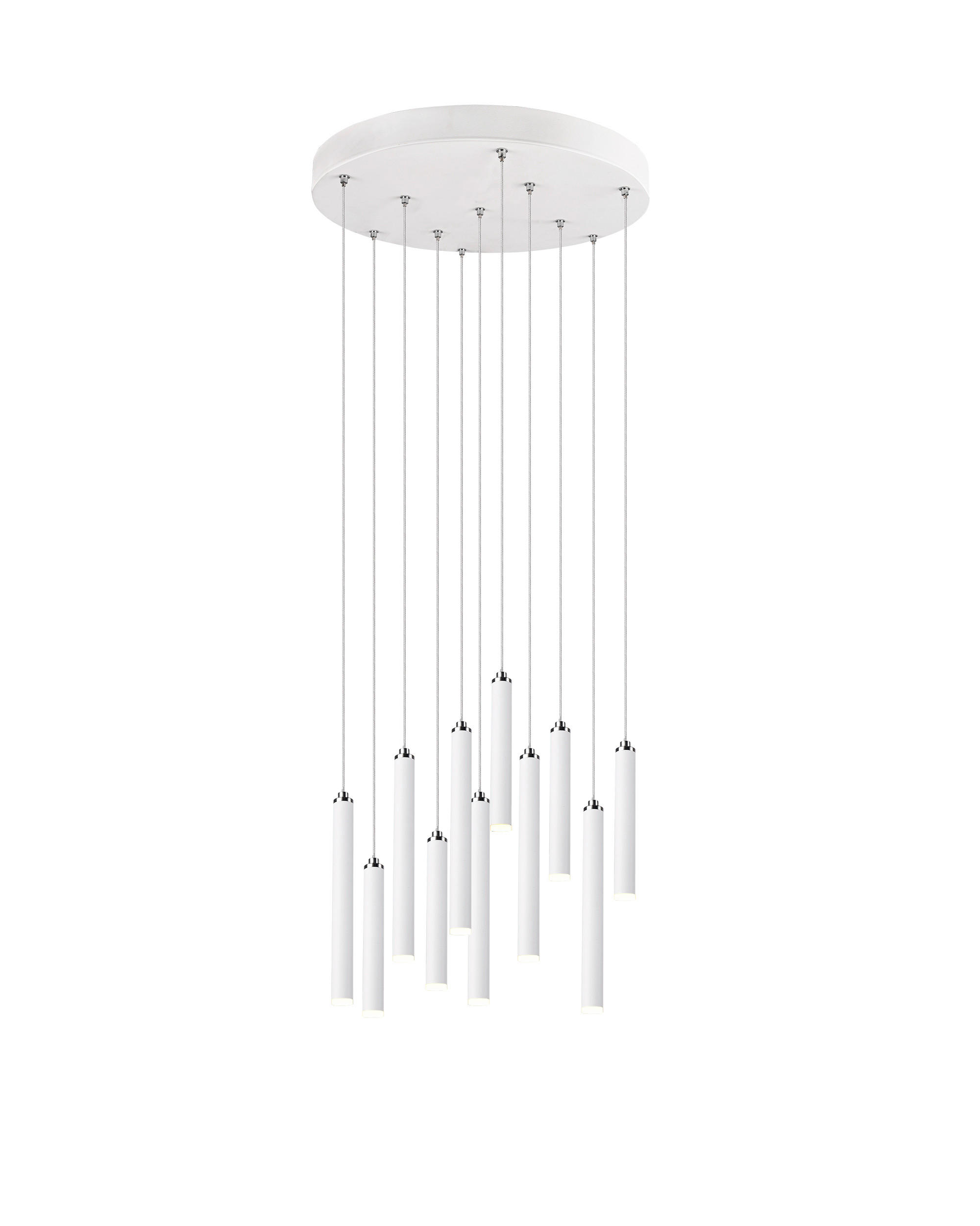 ZÁVĚSNÉ LED SVÍTIDLO, 40/150 cm  - bílá, Trend, kov (40/150cm)