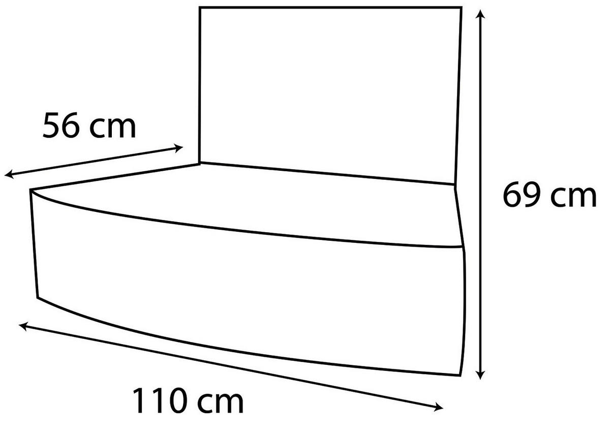 WHIRLPOOL NETSPA OCTOPUS 290/73 cm  - Schwarz, Basics, Leder/Kunststoff (290/73cm)