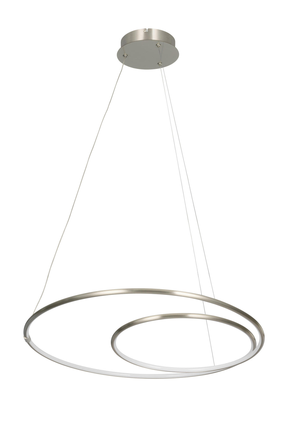 LED-HÄNGELEUCHTE Birmingham 67/150 cm   - Nickelfarben, LIFESTYLE, Kunststoff/Metall (67/150cm) - Novel