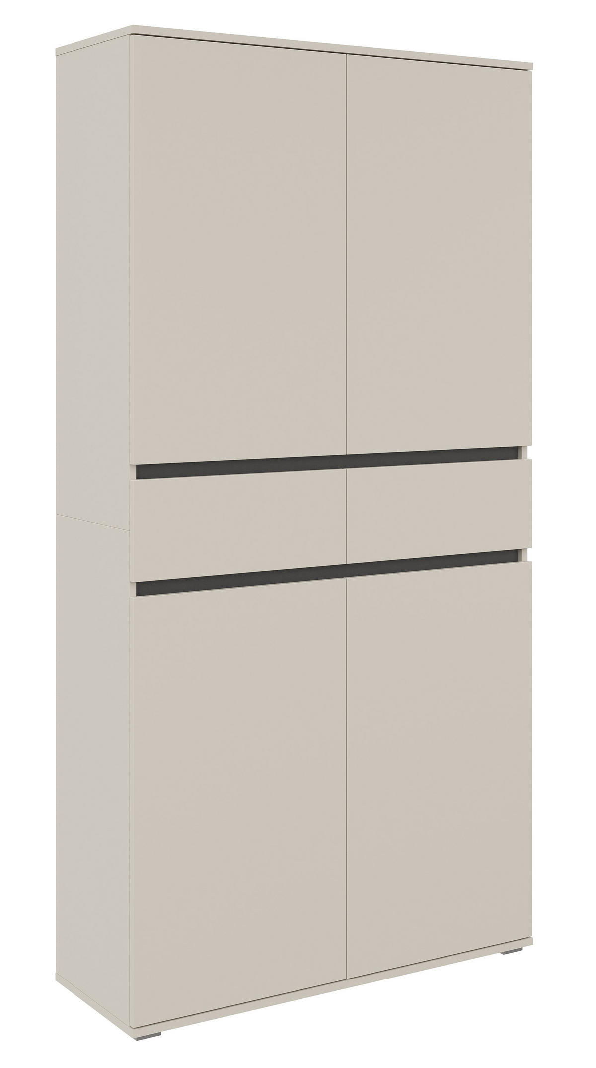 MEHRZWECKSCHRANK 100/200/37 cm  in Anthrazit, Kaschmir  - Kaschmir/Anthrazit, KONVENTIONELL, Holzwerkstoff/Kunststoff (100/200/37cm) - Xora