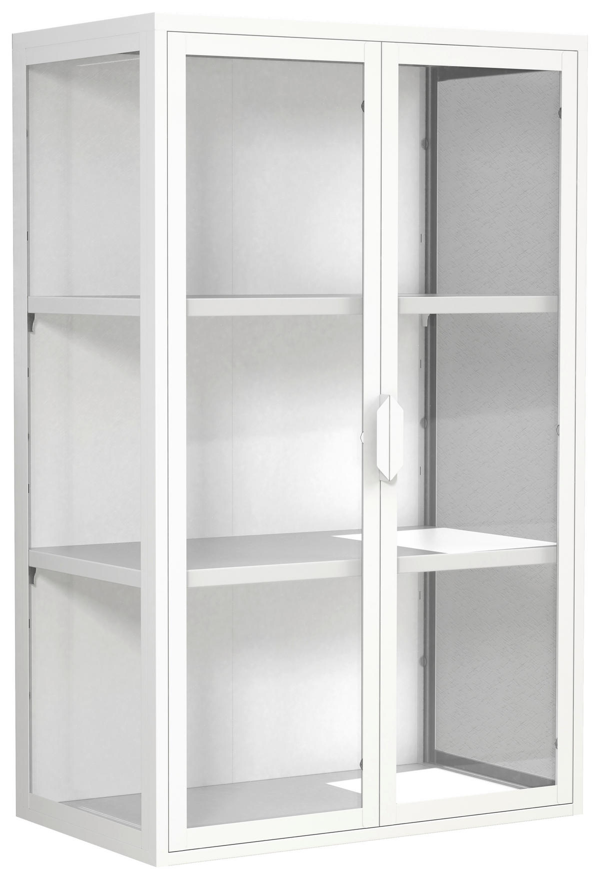 HÄNGEVITRINE in Weiss  - Weiss/Transparent, Design, Glas/Metall (60/95/35cm) - MID.YOU