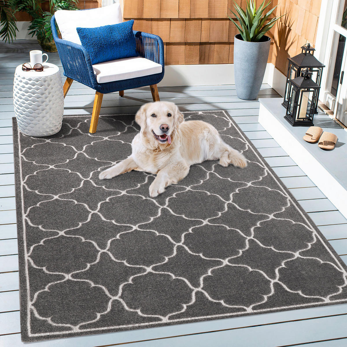 TEPIH ZA UNUTAR./VANJ. UPORAB 60/110 cm   siva  Berlin  - siva, Lifestyle, tekstil/plastika (60/110cm)