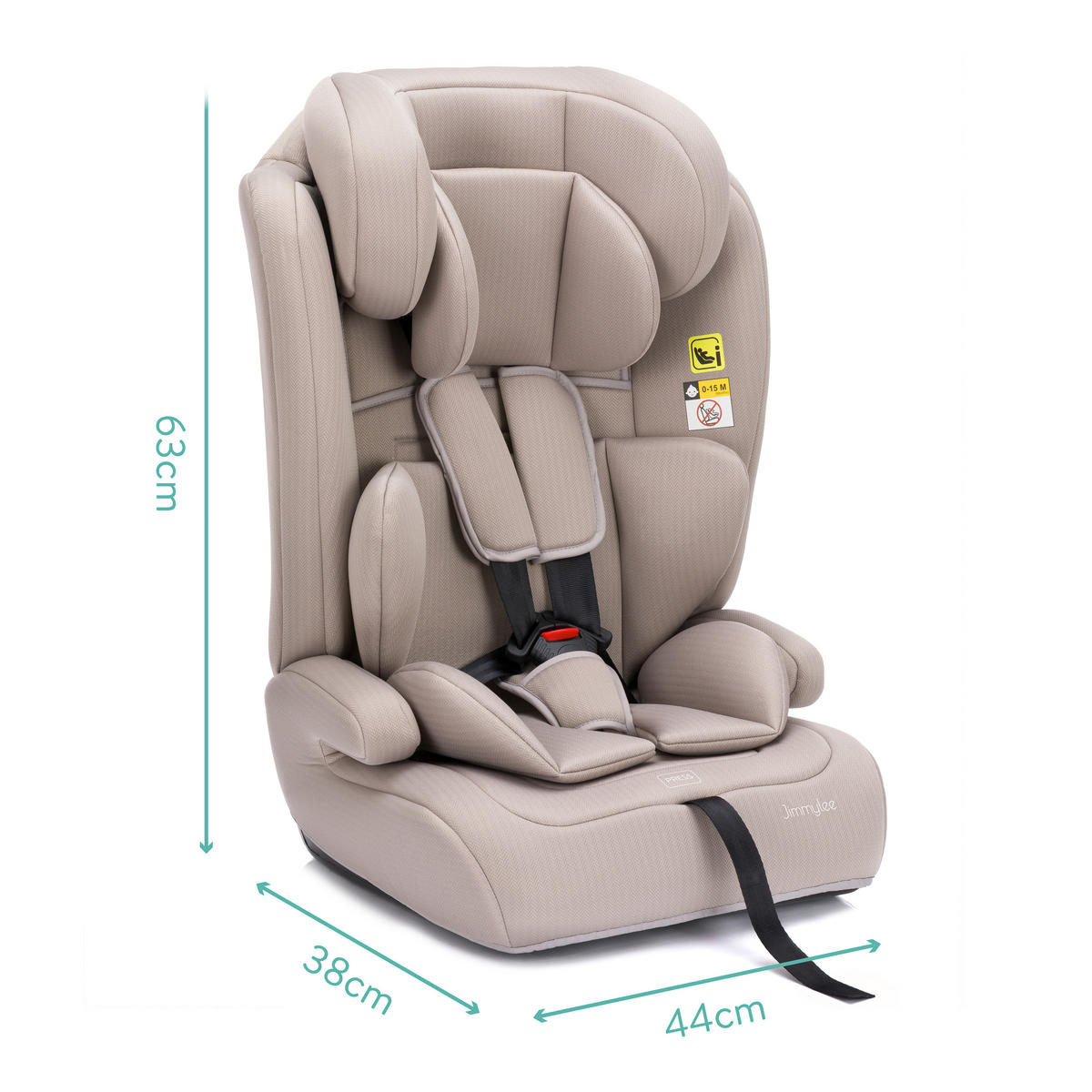 KINDERAUTOSITZ   - Beige, Basics, Kunststoff/Textil (73/44/48cm) - Jimmylee