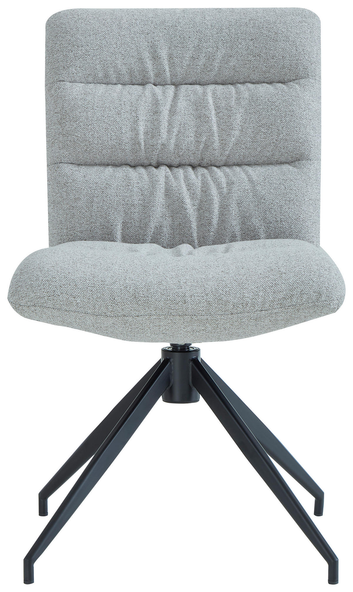 STUHL - Hellgrau/Schwarz, Design, Textil/Metall (51/86/64cm) - Dieter Knoll