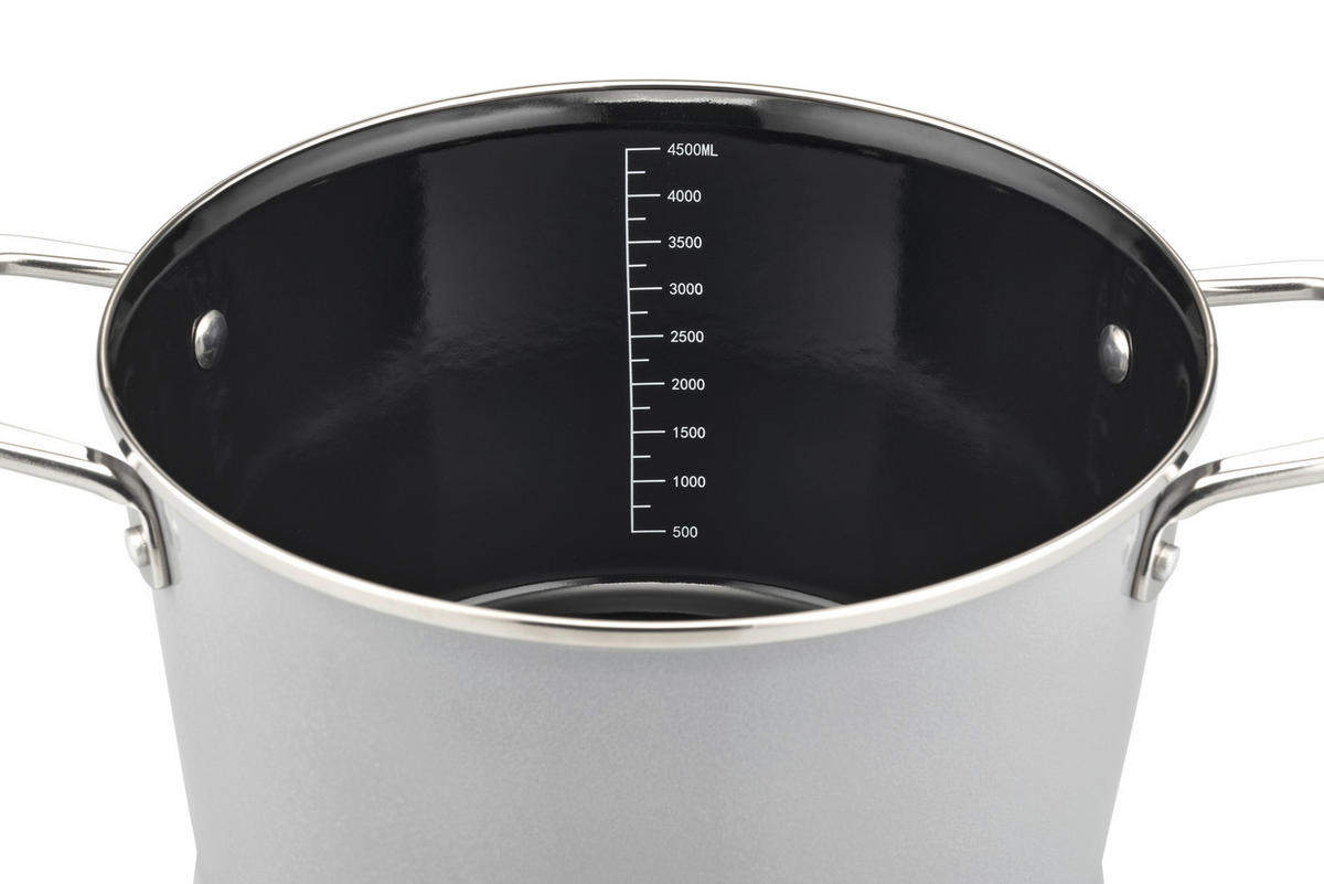 KOCHTOPFSET STRATOS 4-teilig  - Hellgrau, Basics, Metall - GSW