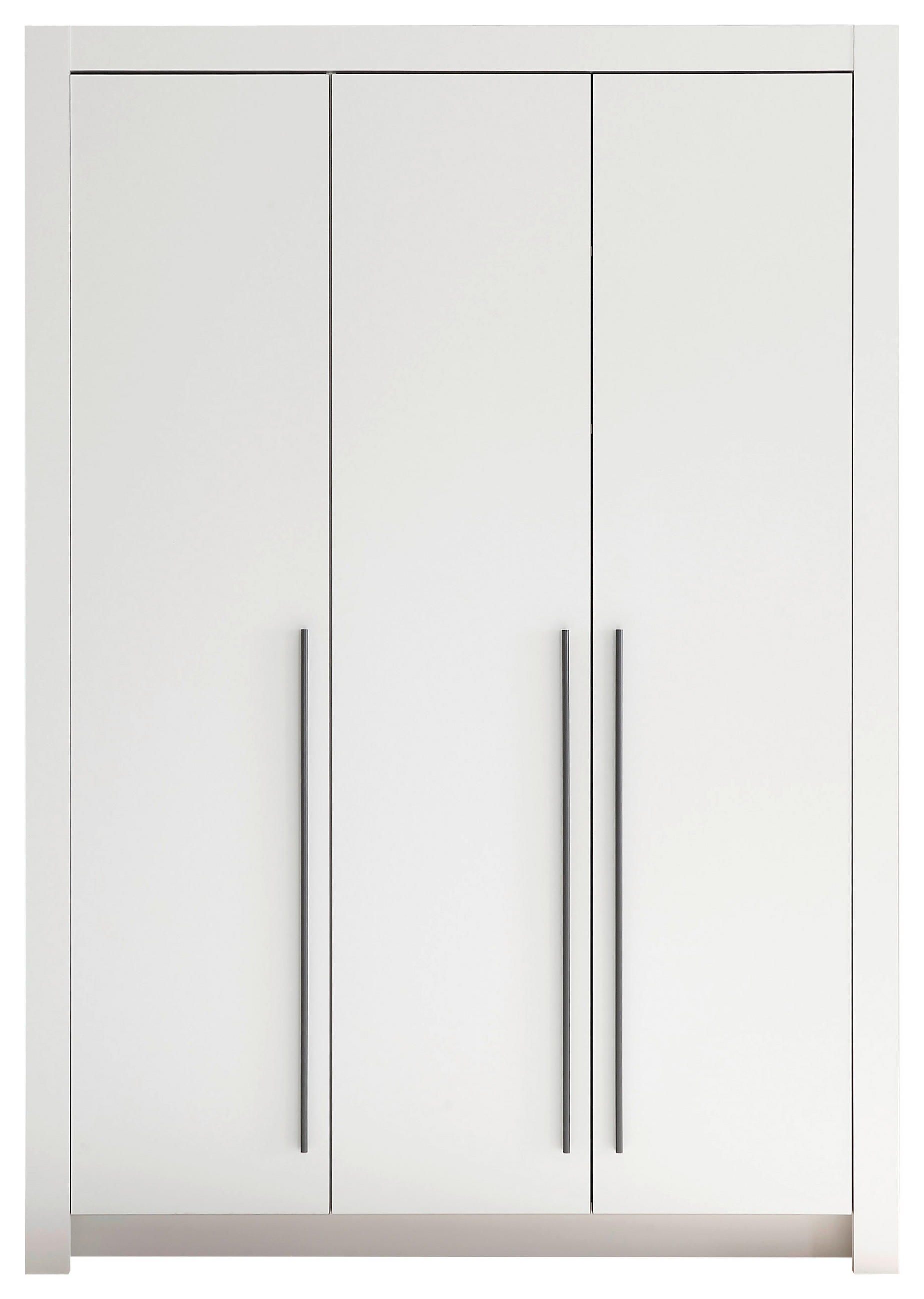 BABYGARDEROB Pulni  - vit/grafitfärgad, Basics, trämaterial/plast (137/195,5/56cm)