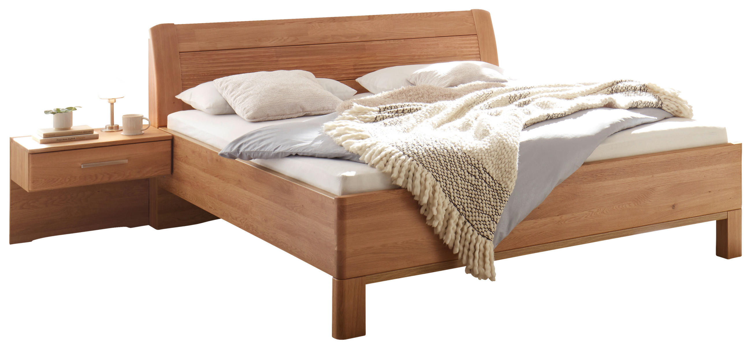 Dieter Knoll POSTEL S NOČNÍMI STOLKY, 180/200 cm, barvy dubu