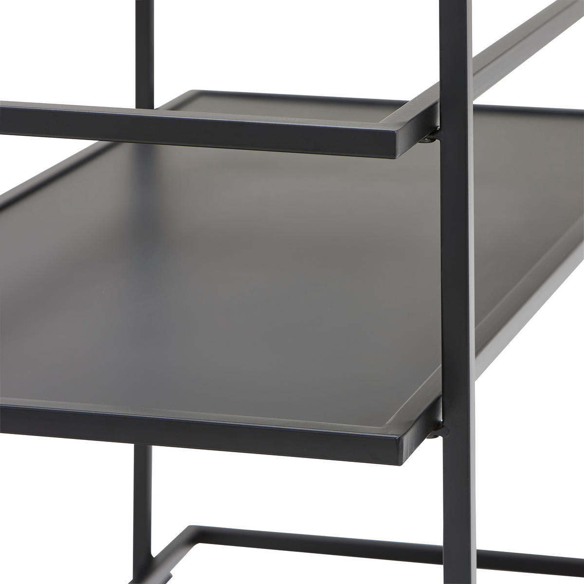 SERVIERWAGEN Schwarz  - Schwarz, Design, Holzwerkstoff/Metall (74/85/38cm) - MID.YOU