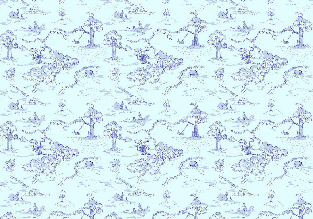FOTOTAPETE - Blau, Trend, Textil (400/280cm)
