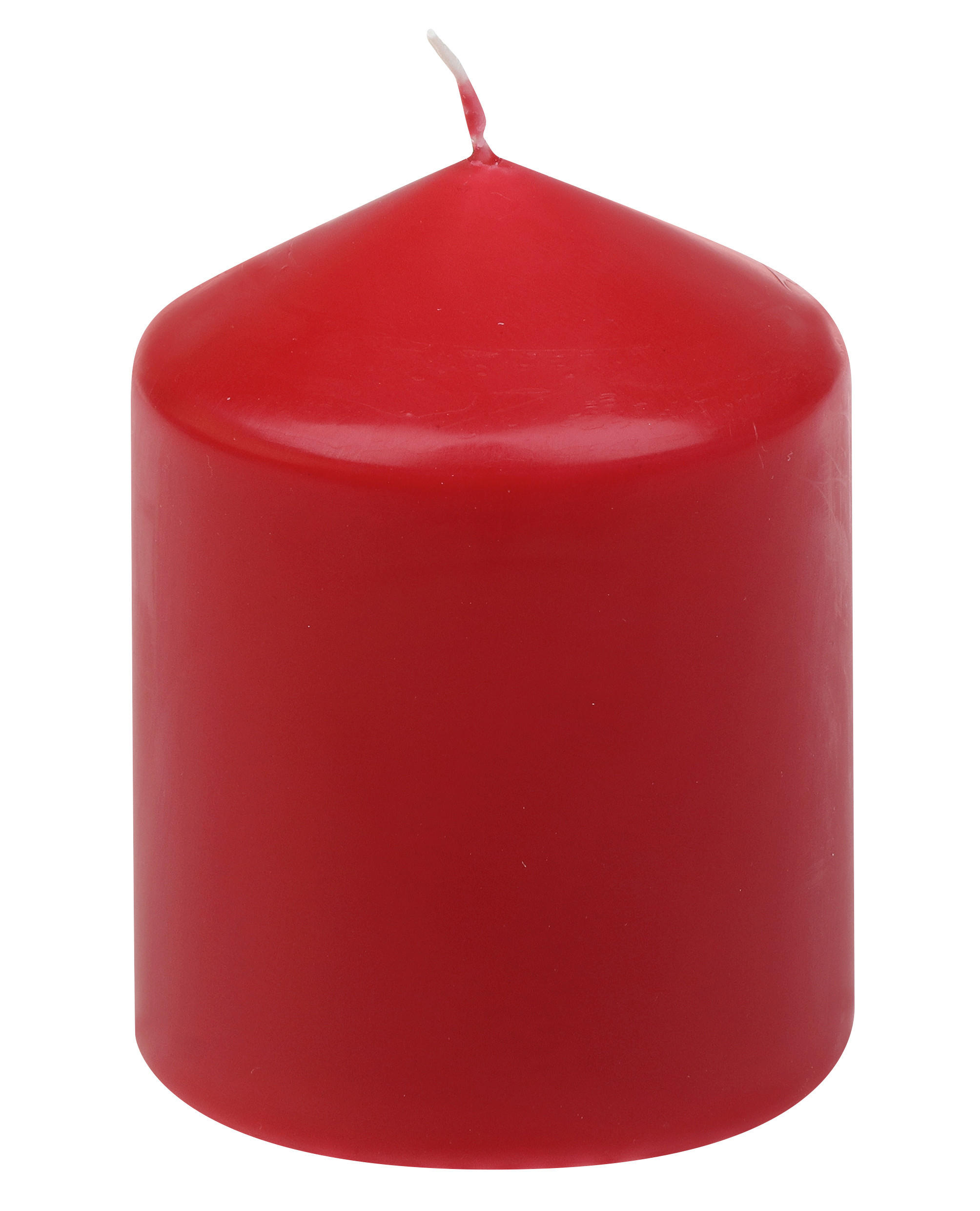 STUMPENKERZE  - Rot, Basics, Naturmaterialien (7,7/10cm) - Steinhart
