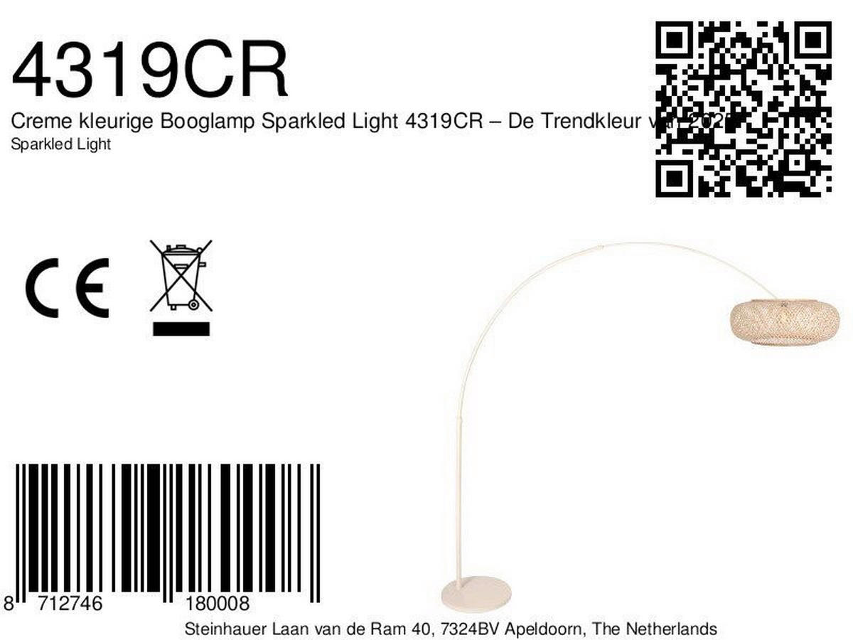 STEHLEUCHTE SPARKELD LIGHT 50/240/230 cm Modern  - Beige/Creme, Trend, Naturmaterialien/Metall (50/240/230cm)