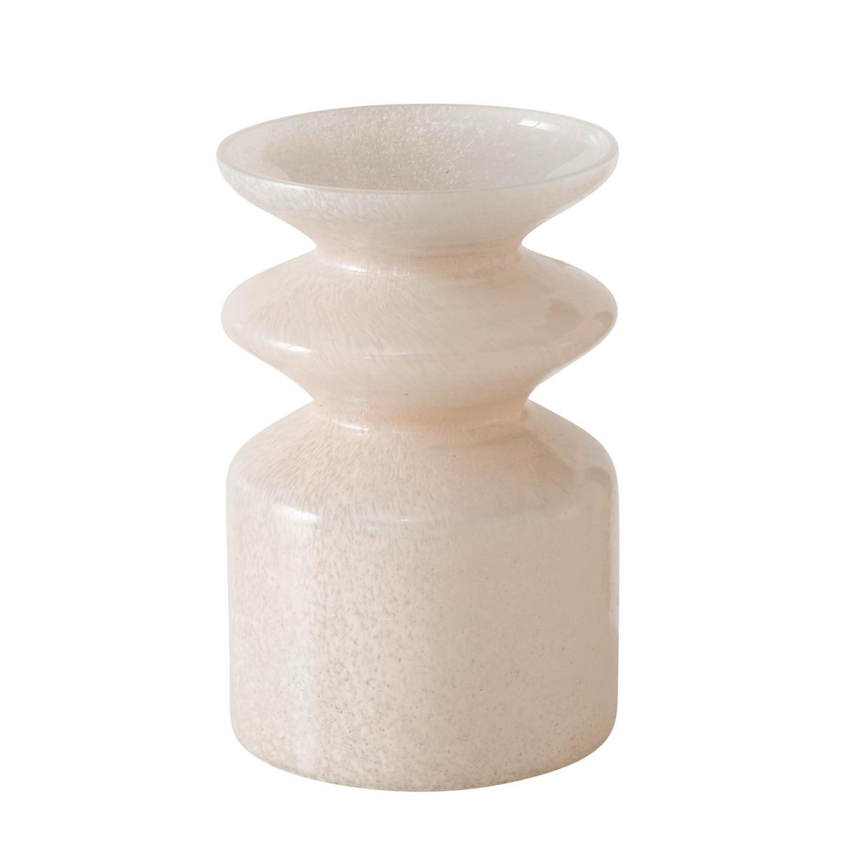 VÁZA  - világos rózsaszín, Design, Üveg (16/25cm)