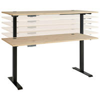 PISAĆI STOL  boje grafita, hrast Artisan  metal, drvni materijal  - boje grafita/hrast Artisan, Moderno, drvni materijal/metal (160/72/77cm) - Voleo