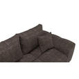 BIGSOFA  in Chenille Graphitfarben  - Schwarz/Graphitfarben, KONVENTIONELL, Kunststoff/Textil (266/89/104cm) - Carryhome