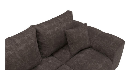 BIGSOFA  in Chenille Graphitfarben  - Schwarz/Graphitfarben, KONVENTIONELL, Kunststoff/Textil (266/89/104cm) - Carryhome
