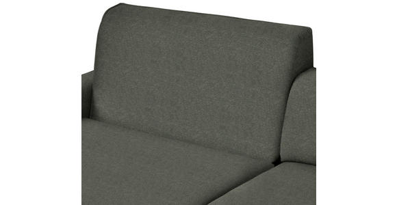 ECKSOFA  in Flachgewebe Dunkelgrün  190/285 cm  - Dunkelgrün/Schwarz, Design, Textil/Metall (190/285cm) - Johann Jakob