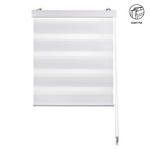 DOPPELROLLO 60/160 cm  - Transparent/Weiß, Basics, Textil (60/160cm) - Boxxx