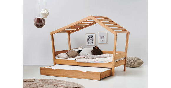 BETT 90/200 cm  in Buchefarben  - Buchefarben, KONVENTIONELL, Holz (90/200cm) - Carryhome