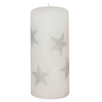 KERZE - Weiss, Basics, Paraffin (6,8/15,0cm)