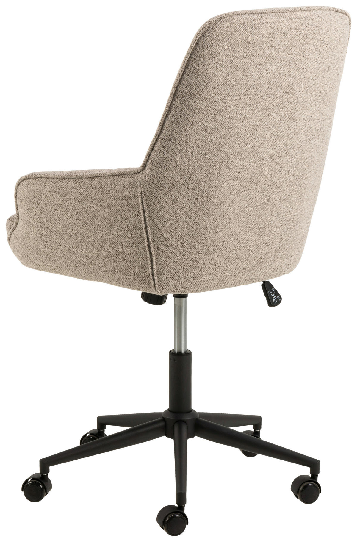 DREHSTUHL  in Bouclé Beige  - Beige/Schwarz, Design, Textil/Metall (60/106/67,5cm) - MID.YOU