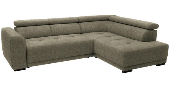 ECKSOFA in Struktur Hellbraun 284/205 cm - Hellbraun/Schwarz, Design, Kunststoff/Textil (284/205cm) - Xora