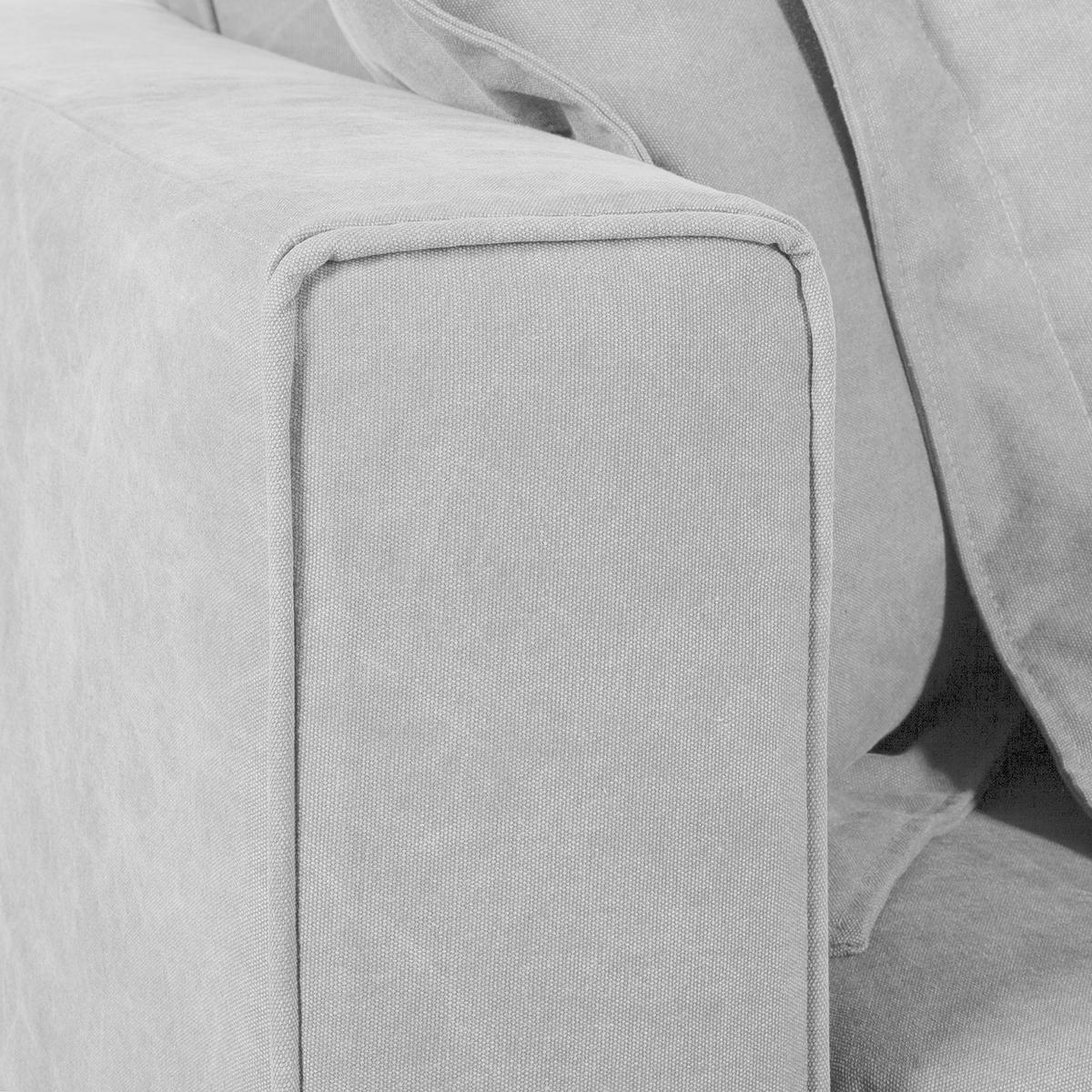 ECKSOFA Webstoff Hellgrau  - Hellgrau/Schwarz, Design, Kunststoff/Textil (222/238cm) - P & B