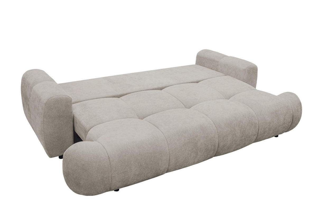 SCHLAFSOFA  in Flachgewebe Beige  - Champagner/Beige, MODERN, Holzwerkstoff/Kunststoff (254/69-93/116cm) - Livetastic
