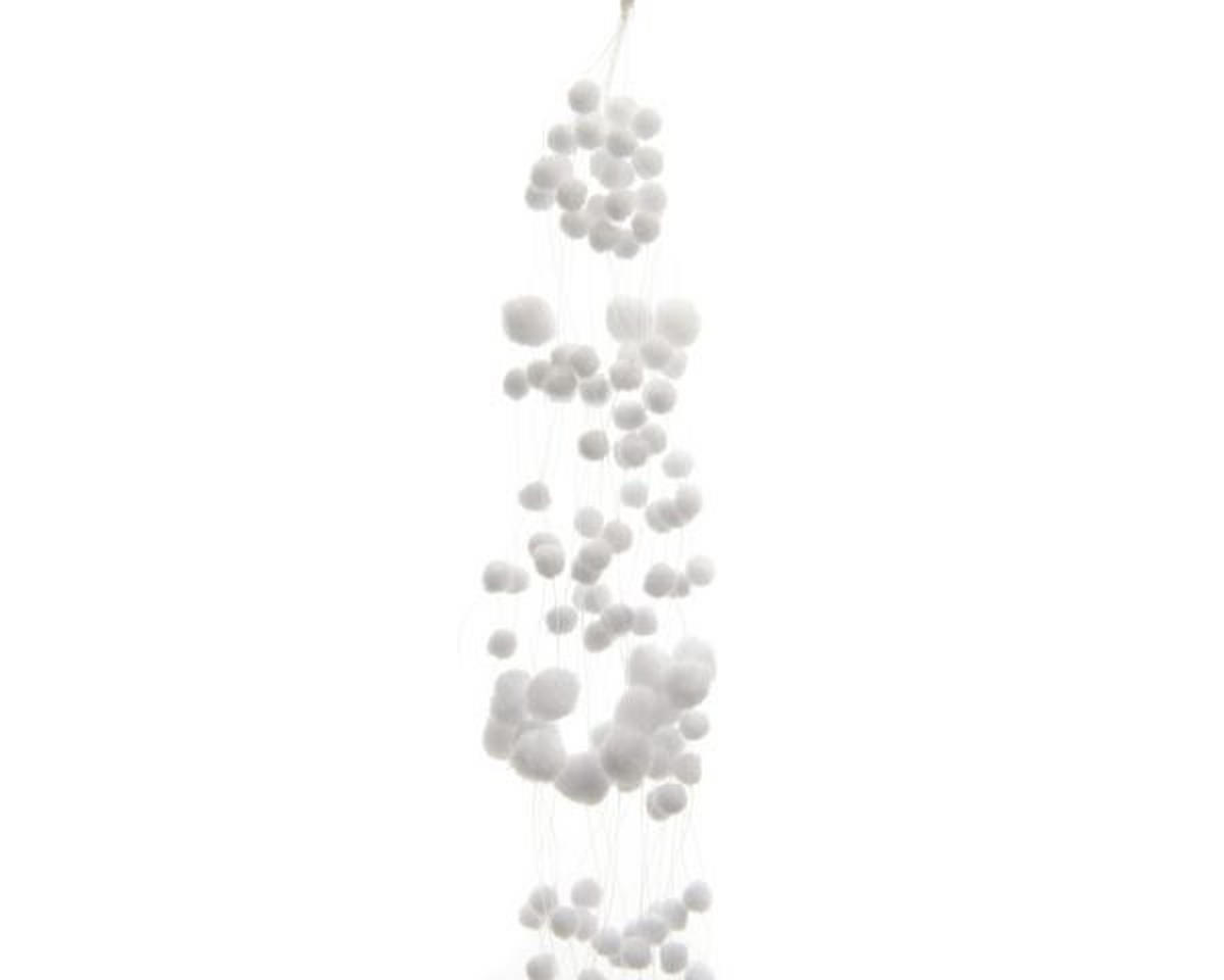 GIRLANDA - bela, Basics, umetna masa (135cm) - X-Mas