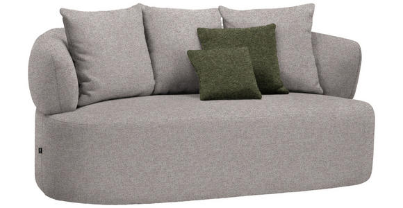 2-SITZER-SOFA in Chenille Greige  - Greige/Schwarz, MODERN, Kunststoff/Textil (177/86/105cm) - Hom`in