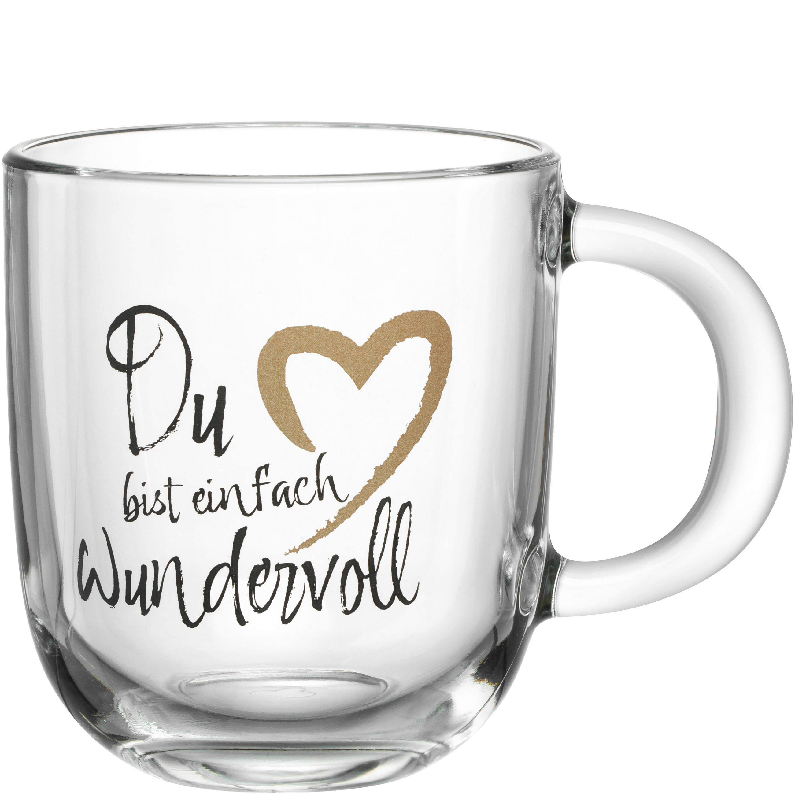 TASSE EMOZIONE   400 ml  - Transparent/Goldfarben, Basics, Glas (12,5/10/8,7cm) - Leonardo