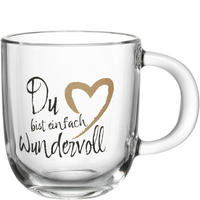 TASSE EMOZIONE   400 ml  - Transparent/Goldfarben, Basics, Glas (12,5/10/8,7cm) - Leonardo