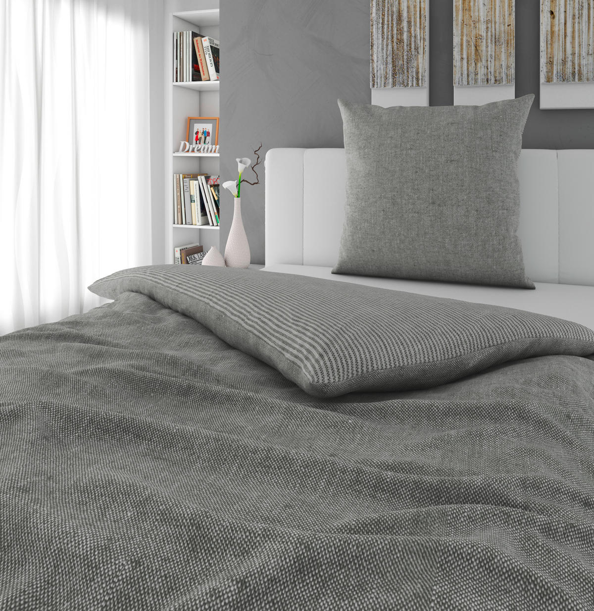 WENDEBETTWÄSCHE Flanell 155/220 cm  - Textil (155/220cm) - Novel