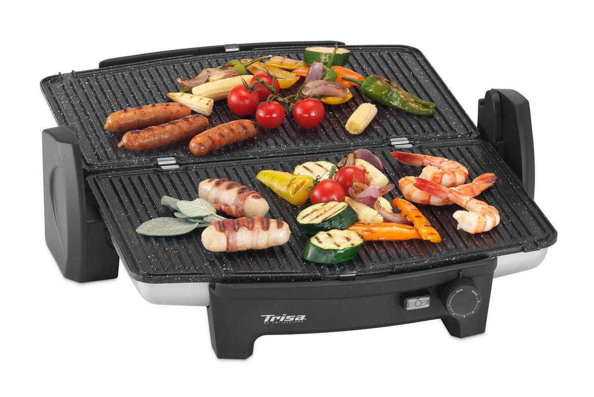 ELEKTROGRILL - Silberfarben, Design, Metall (40,50/31,00/14,50cm) - Trisa Electronics