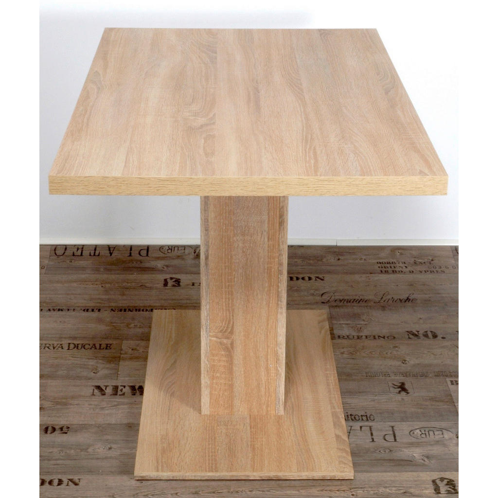 Thumbnail - Mid.you Esstisch, Sonoma Eiche, Holzwerkstoff, rechteckig, eckig, Säule, Bodenplatte, 70x76x110 cm, Esszimmer, Tische, E...