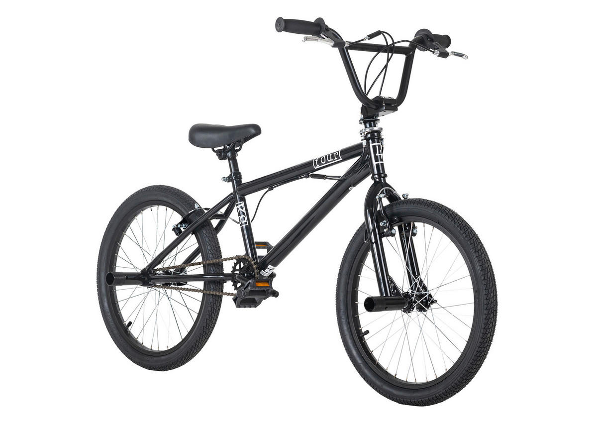 BMX 20 Zoll FREESTYLE 519B  - Schwarz, Basics, Metall (70/100/70cm) - Atrigo