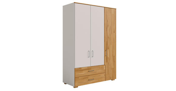DREHTÜRENSCHRANK  in Grau, Eichefarben  - Eichefarben/Silberfarben, KONVENTIONELL, Holz/Holzwerkstoff (145/212/60cm) - Cantus